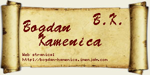 Bogdan Kamenica vizit kartica